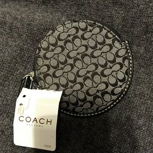 Coach round coin purse